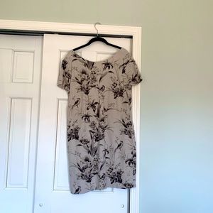 Loft gray and black shift dress size 8